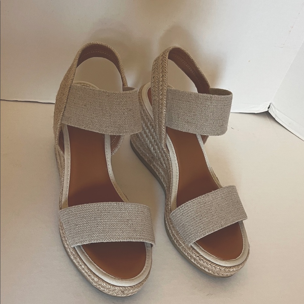 MIA Tan Wedge Sandals